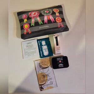 Sephora Cosmetics Makeup Bag With Mystery And Bonus Samples